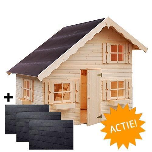 Speelhuisje buiten | Op voorraad | 16mm dikke wanden | Leeuw, Kinderen en Baby's, Speelgoed | Buiten | Speelhuisjes, Nieuw, Hout