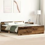 vidaXL Bedframe zonder matras bewerkt 120x190 cm bewerkt, Bruin, Verzenden, Nieuw, 190 cm of minder