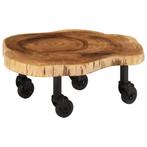 vidaXL Salontafel 60x55x25 cm massief acaciahout, 50 tot 100 cm, Verzenden, Nieuw, 50 tot 100 cm