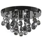 Plafondlamp met smoky kralen rond G9 zwart (Lampen), Nieuw, Verzenden