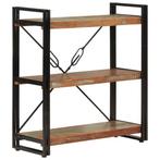 Boekenkast Massief Hout & Ijzer - Tweedekansje - Stoer De..., Met plank(en), Nieuw, Minder dan 100 cm, 25 tot 50 cm
