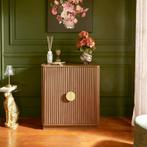 Design dressoir - walnoot - 80 x 40 x 85 cm, Huis en Inrichting, Verzenden, Nieuw, 150 tot 200 cm
