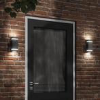vidaXL Buitenwandlamp roestvrij staal zwart, Verzenden, Nieuw