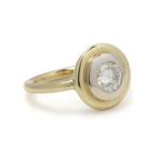 Ring 18 kt gouden diamanten targetring van 1,20 ct., Nieuw