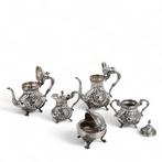 Theeservies - .833 zilver - 19e eeuw, Antiek en Kunst, Antiek | Goud en Zilver