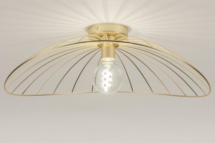 Rietveld Plafondlampen - Goud - Metaal, Huis en Inrichting, Lampen | Plafondlampen, Verzenden