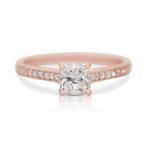 Ring - 14 karaat Roségoud -  0.93ct. tw. Diamant