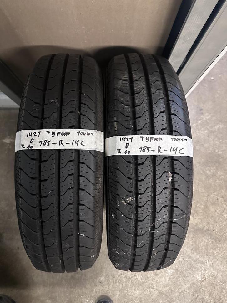 2x 185-R-14C tyfoon zomer 8mm €60 per band 185 R 14C, Auto-onderdelen, Banden en Velgen, 14 inch, Zomerbanden, Overige, 185 mm
