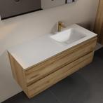 MONDIAZ AIVY 120cm badmeubel Chai, wastafel Talc solid, Ophalen of Verzenden, Nieuw, Bad