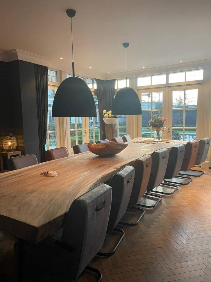 suar hout boomstamtafel uit 1 stuk unieke houten eettafels, Huis en Inrichting, Tafels | Eettafels, 50 tot 100 cm, 200 cm of meer