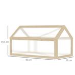 TRUUSK Kweekbak Van Hout, Mini Broeikas 90 X 52 X 49,5 Cm, B, Tuin en Terras, Verzenden