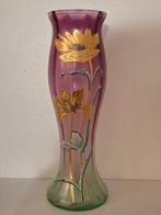 Vaas - Glas - Vaasschilderij Art Nouveau, Antiek en Kunst, Antiek | Glas en Kristal
