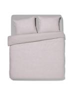 HEMA Dekbedovertrek katoen 200x200/220 beige stiksel korting, Huis en Inrichting, Slaapkamer | Beddengoed, Verzenden, Nieuw