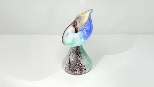 Vaas - Glas-in-lood - Bloemen kunstglas vaas, Antiek en Kunst, Antiek | Glas en Kristal