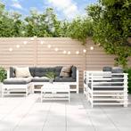 vidaXL 7-delige Loungeset met kussens massief hout wit, Verzenden, Nieuw, Loungeset, Hout