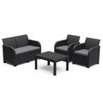 Keter Rosalie balkonset 4-delig -Orlando loungetafel 59x59, Tuin en Terras, Tuinsets en Loungesets, Verzenden, Nieuw