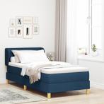 vidaXL Boxspringbed met matras stof blauw 80x200 cm, Eenpersoons, Nieuw, 80 cm, 200 cm