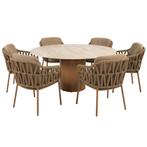 Colorado Biarritz dining tuinset 160xH75 cm rond 7 delig, Tuin en Terras, Tuinsets en Loungesets, Ophalen of Verzenden, Nieuw