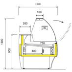 Diamond Koeltoonbank Zwart | Mantova | +2°c/+4°c | Geforceer, Ophalen of Verzenden, Nieuw
