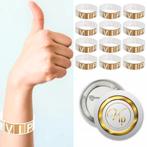 VIP set wit met goud 24-delig met 12 armbandjes en 12 button, Verzenden, Nieuw, Overige typen, Overige
