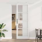 vidaXL Schuifdeur ORKDAL Wit 83 x 232 cm Hout en metaal, Doe-het-zelf en Verbouw, Deuren en Horren, Verzenden, Nieuw