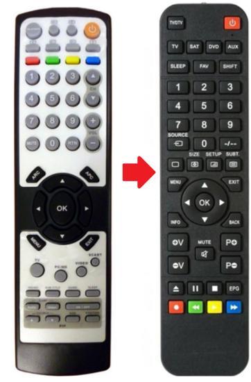 Goodmans / Tatung  RC-GTVL32W25HDF afstandsbediening, Audio, Tv en Foto, Afstandsbedieningen, Verzenden