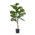 Kunstplant - Ficus Lyrata - Tabaksplant - 100 cm, Verzenden, Nieuw