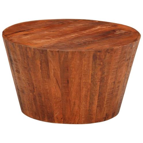 vidaXL Salontafel Ø52x30 cm massief ruw mangohout, Huis en Inrichting, Tafels | Salontafels, Nieuw, 50 tot 100 cm, Overige houtsoorten