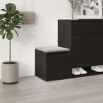 vidaXL Opbergbox met lade 40,5x40x40 cm bewerkt hout zwart, Verzenden, Nieuw