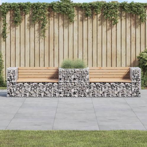 vidaXL Tuinbank met schanskorf massief grenenhout, Tuin en Terras, Tuinbanken, Nieuw, Verzenden