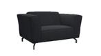 Wolvega Fauteuil - fauteuils - Zwart, Nieuw, Zwart, Stof