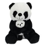 Knuffel Panda Zwart-Wit met baby - 22 cm NIEUW, Kinderen en Baby's, Nieuw, Ophalen of Verzenden