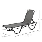 TRUUSK Strandstoel 5-traps Alu Tuinstoel Relaxstoel Textelin, Verzenden, Nieuw