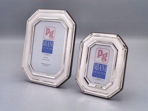 PG-Miani Argenteria - Fotolijst (2) - .925 zilver - 6×9 en, Antiek en Kunst, Antiek | Goud en Zilver