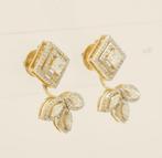 Cocktail oorbellen - 14 karaat Geel goud - 3.06ct. tw.
