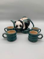 Vintage Chinees aardewerk theeservies Panda 5 delig, Overige typen, Ophalen of Verzenden, Zo goed als nieuw, Aardewerk