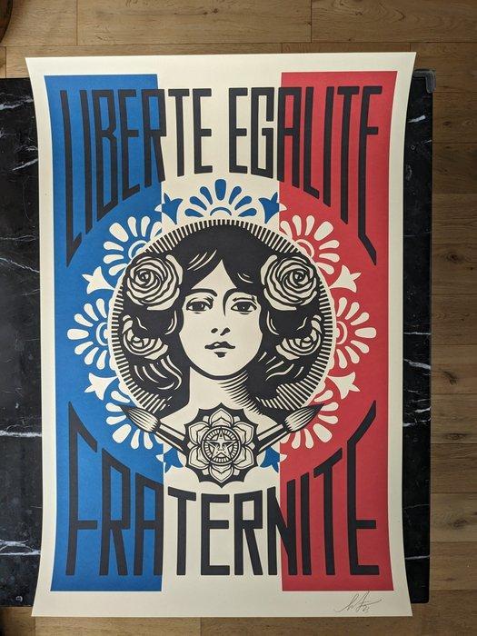 Shepard Fairey (OBEY) (1970) - Liberté égalité fraternité, Antiek en Kunst, Kunst | Tekeningen en Foto's