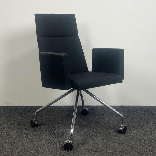 Martela Form 288AKR Vergaderstoel | Zwart, Huis en Inrichting, Stoelen, Zwart, Gebruikt, Ophalen of Verzenden