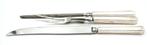 Snijwerk, Carving fork and knife - 0 cm - .900 zilver, Antiek en Kunst, Antiek | Goud en Zilver