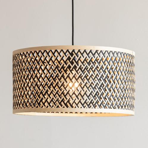 *WOONWINKEL* Ronde Hanglamp Bamboe 45 Cm, Huis en Inrichting, Lampen | Hanglampen, Nieuw, Verzenden
