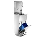 GGM Gastro | Handwasbak - Rvs - voetpedaal, wandmontage, |, Huis en Inrichting, Verzenden, Nieuw, Overige kleuren, Overige typen