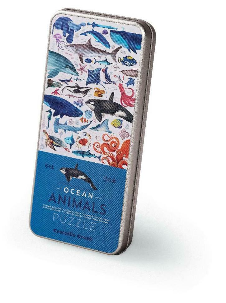 Crocodile Creek Puzzel Ocean Animals - 150 stukjes, Kinderen en Baby's, Speelgoed | Kinderpuzzels, Nieuw, Meer dan 50 stukjes