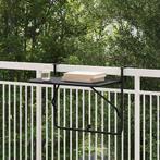 vidaXL Hangende Balkon Tafel Zwart 60 x 39 x 65 cm Staal, Verzenden, Nieuw, Metaal