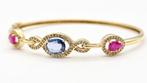 Armband - 18 karaat Geel goud - 3.23ct. tw. Saffier - Robijn, Nieuw