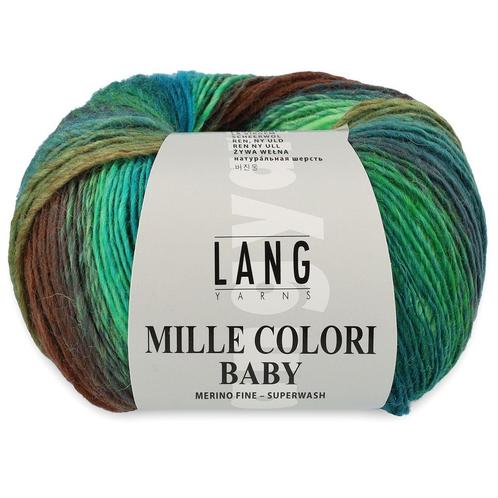 Lang Yarns Mille Colori Baby - 16 appel/turquoise/choco -, Hobby en Vrije tijd, Breien en Haken, Ophalen of Verzenden