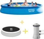 Intex Zwembad  Easy Set  457 x 84 cm  Inclusief Solarzeil, Verzenden, Opblaaszwembad, 80 tot 120 cm, Rond