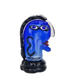 Beeldje - The Blue face - Glas, Antiek en Kunst, Kunst | Designobjecten
