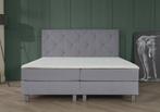 ACTIE! Boxspring Porto 180 200 Grijs, Verzenden, 180 cm, 200 cm, Nieuw