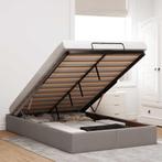 vidaXL Bedframe zonder matras 120x200 cm stof taupe, Huis en Inrichting, Verzenden, Nieuw, Twijfelaar, 120 cm