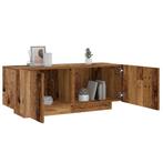 vidaXL Nachtkastje 100x35x40 cm bewerkt hout oud houtkleurig, Verzenden, Nieuw, Hout